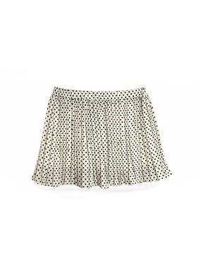 Streetwear Society Black Polka Dot Pleated Cream Skater Mini